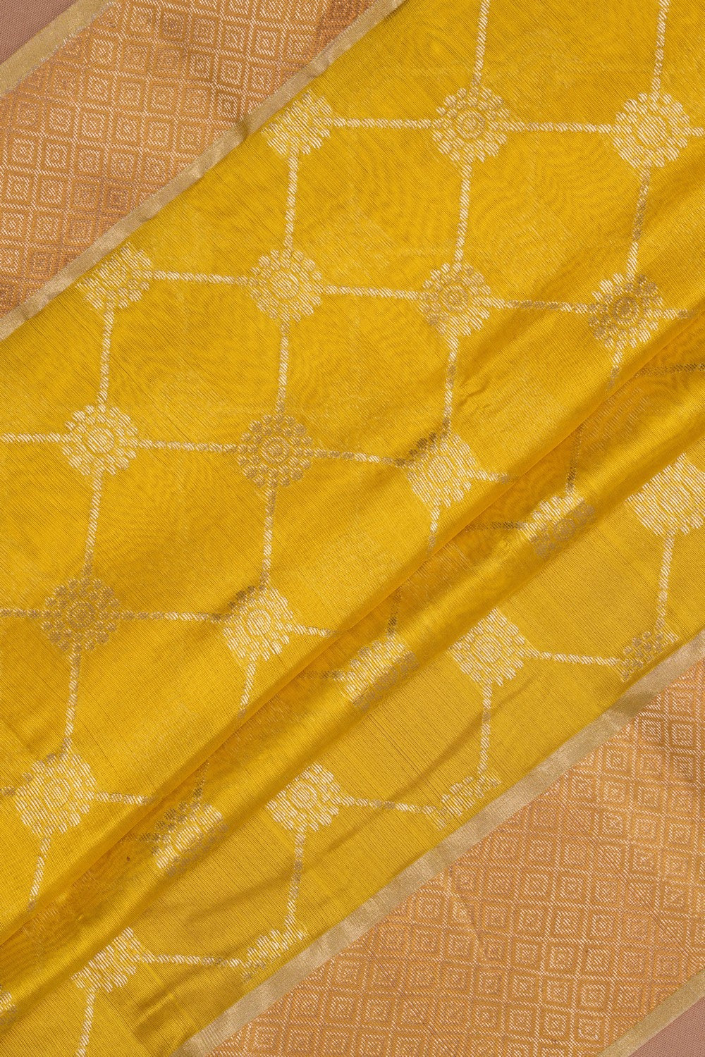 Chanderi Spring Yellow Saree