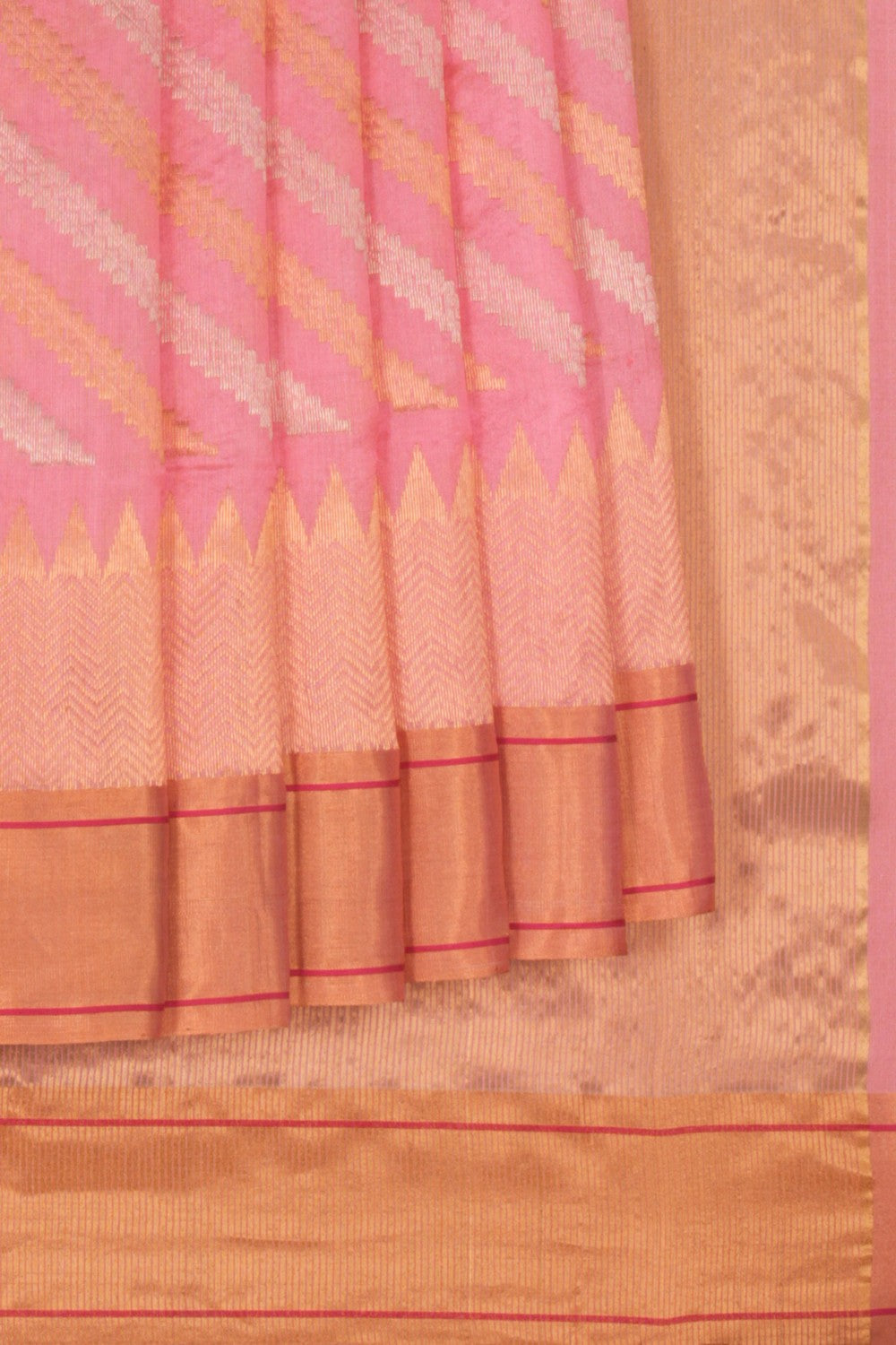 Chanderi Pink Saree