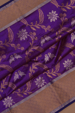 Image of Chanderi Violet Saree