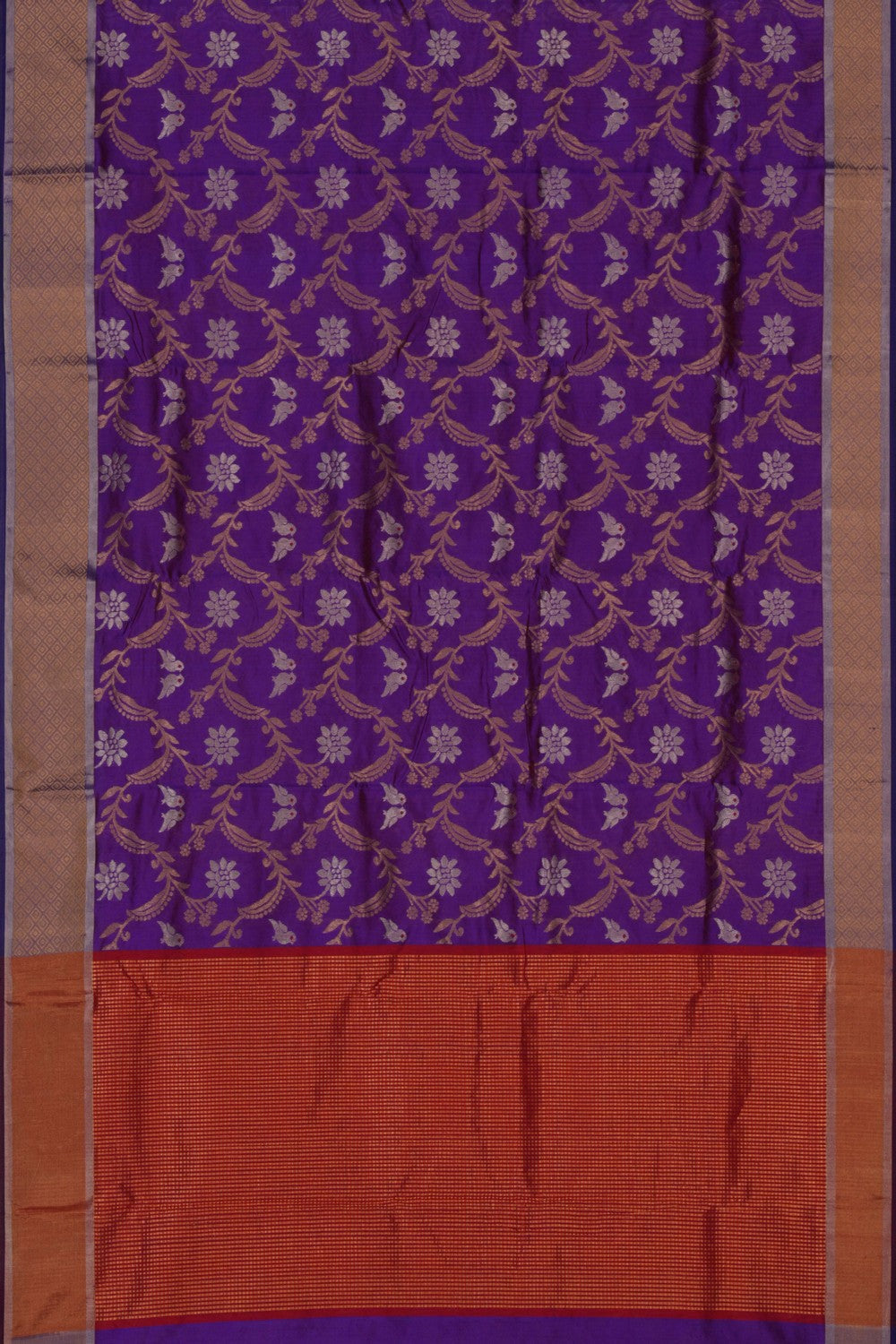 Chanderi Violet Saree