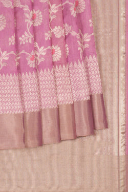 Image of Chanderi Lavender Pink Saree