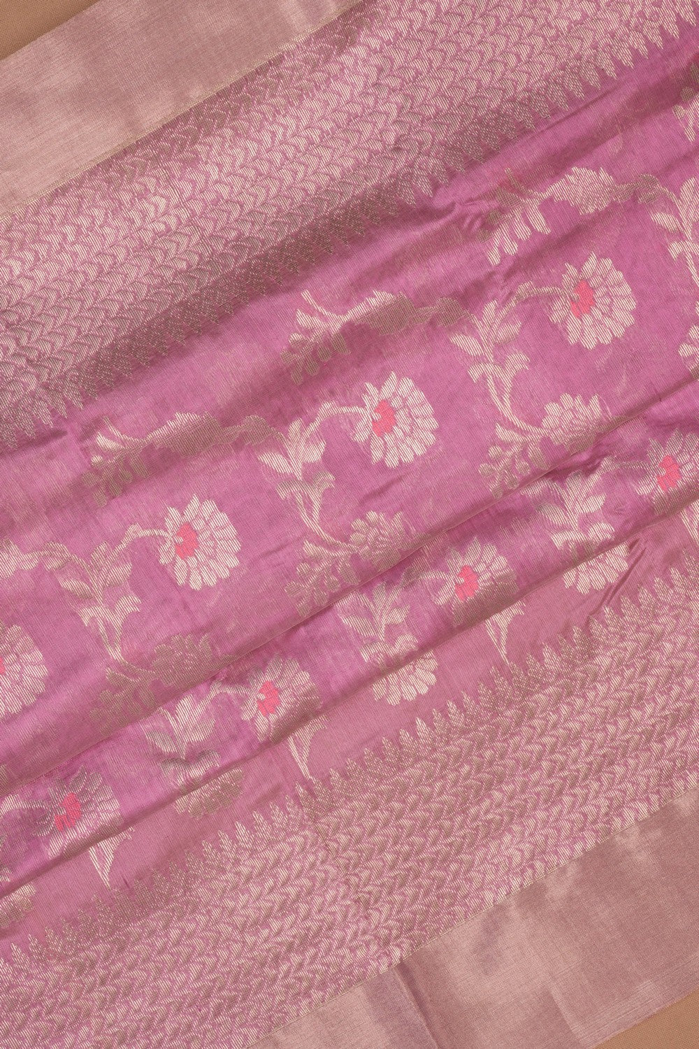 Chanderi Lavender Pink Saree