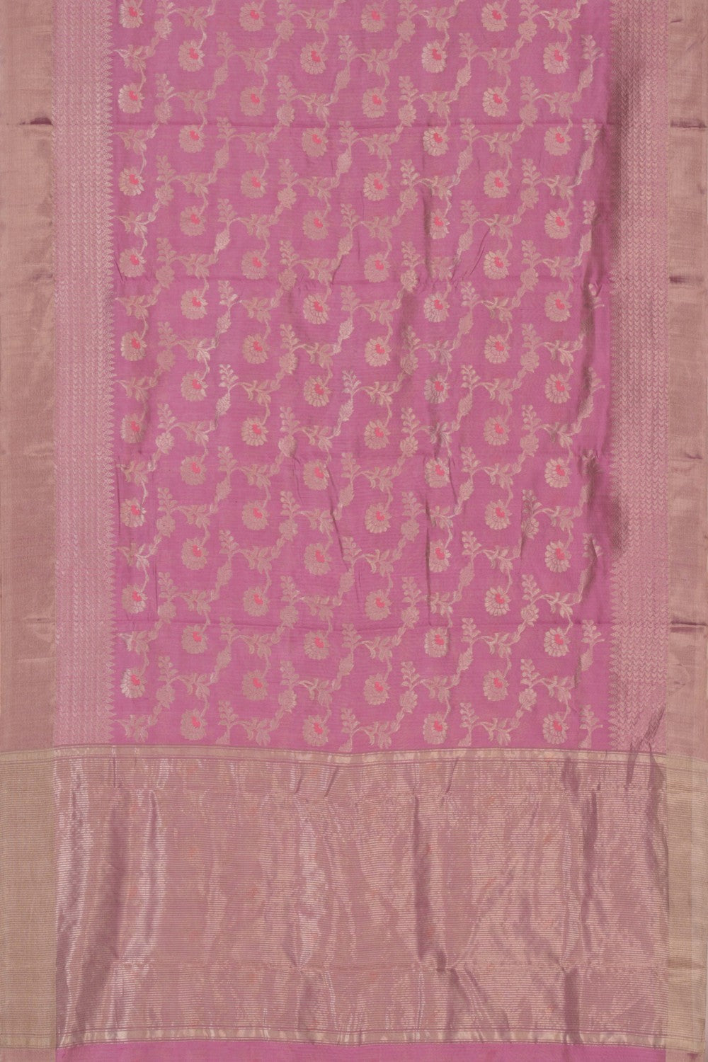 Chanderi Lavender Pink Saree