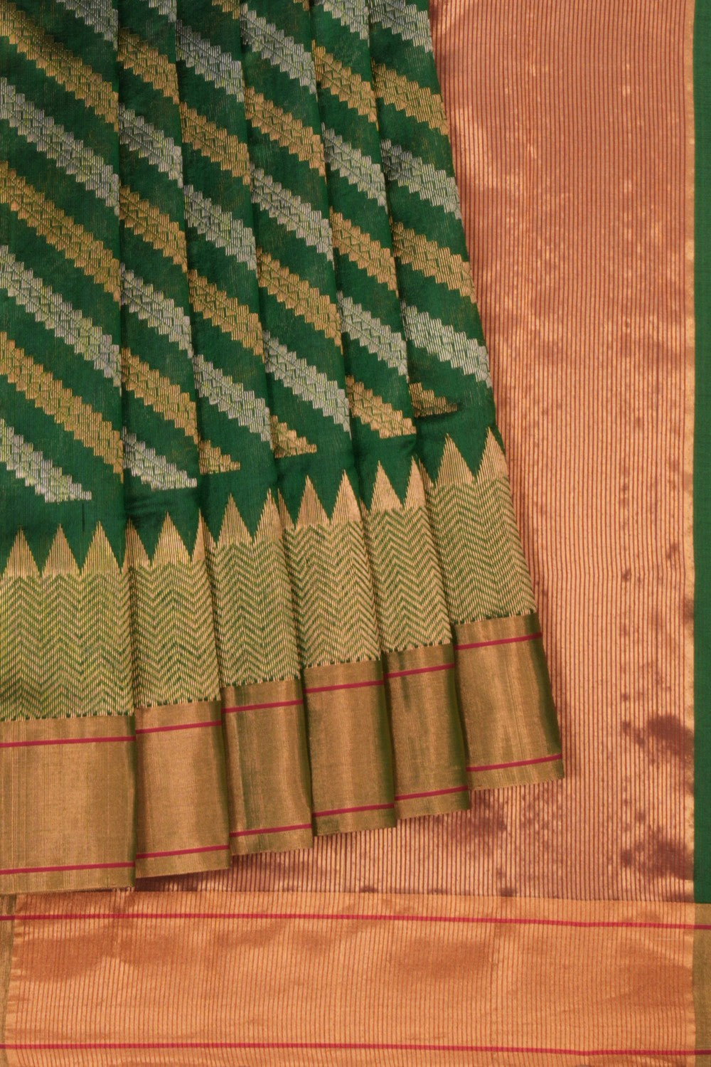 Chanderi Leaf Green Saree