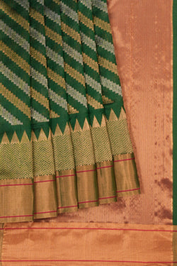 Image of Chanderi Leaf Green Saree