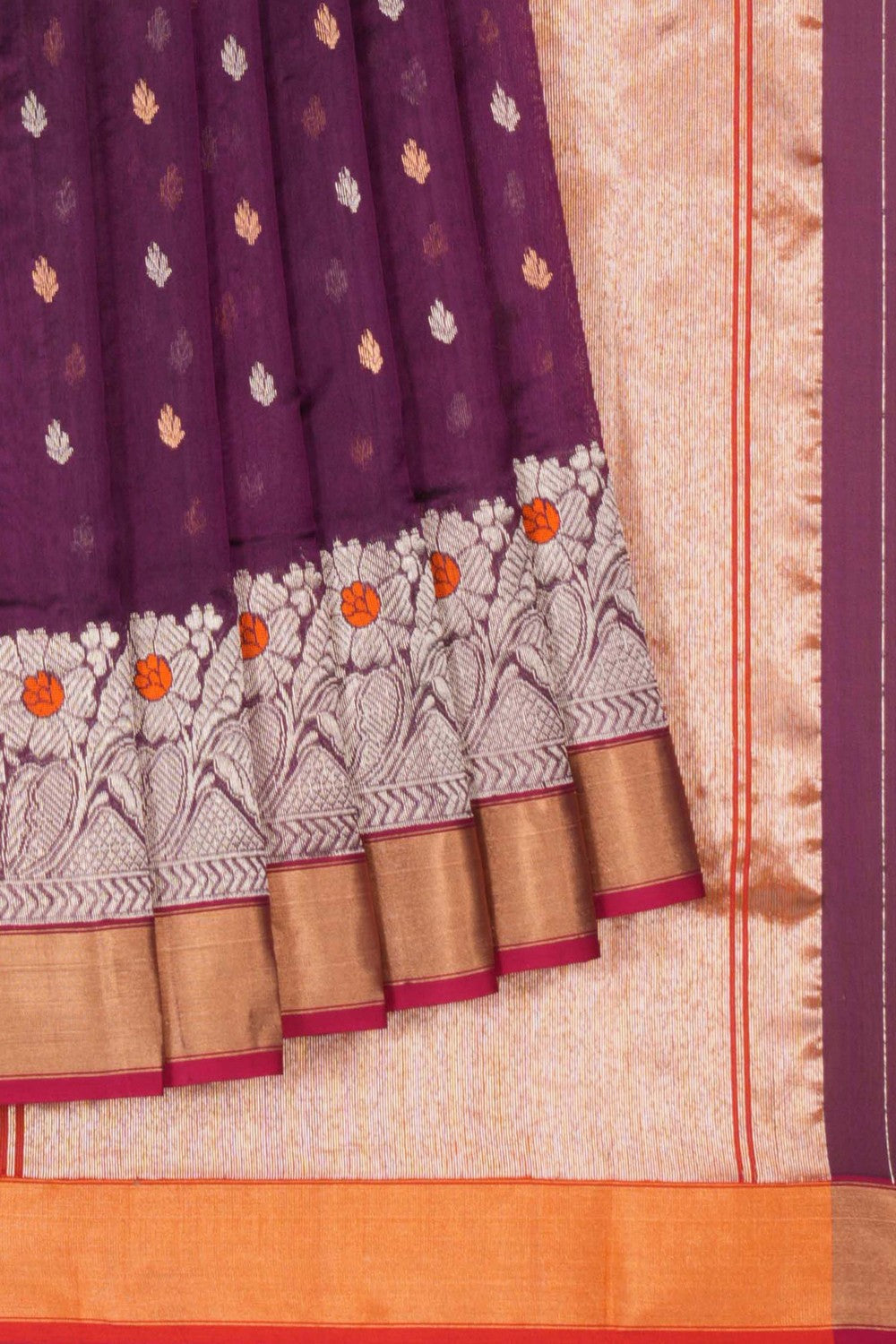 Chanderi Violet Saree