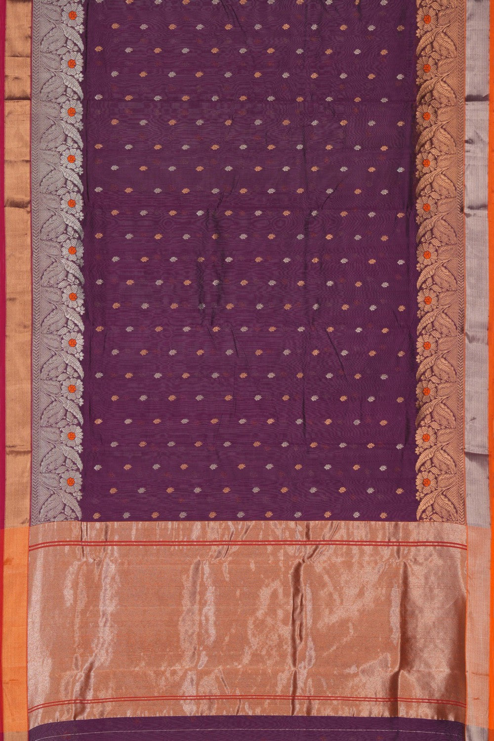 Chanderi Violet Saree