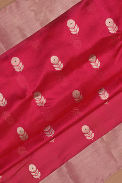 Image of Chanderi Fuchsia Pink Saree