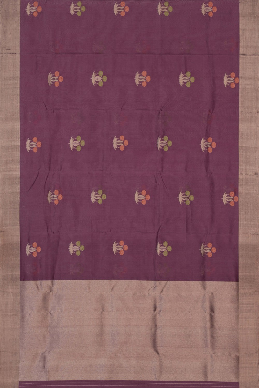 Chanderi Purple Saree