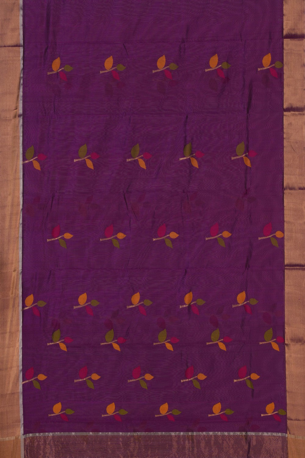 Chanderi Purple Saree