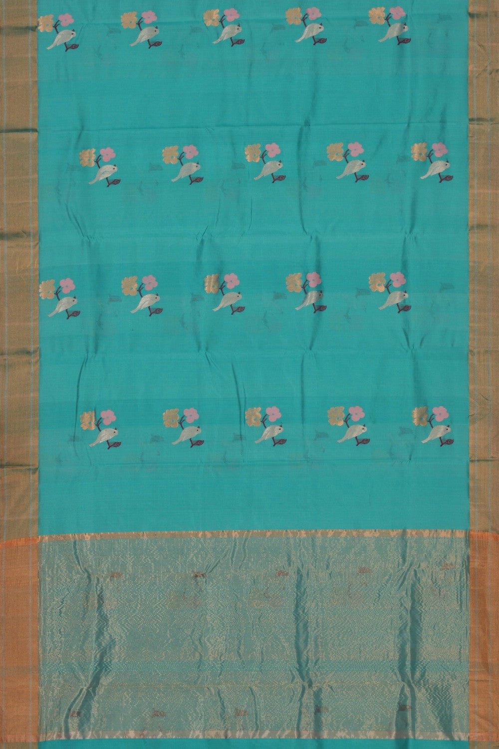 Chanderi Blue Saree