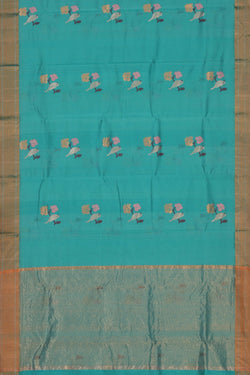 Image of Chanderi Blue Saree