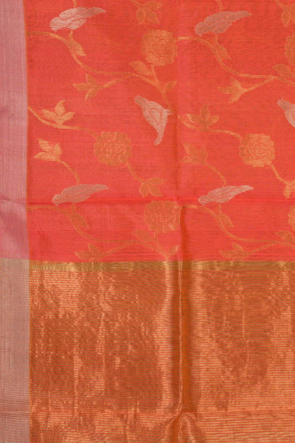 Chanderi Coral Peach Dupatta