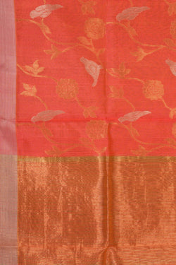 Image of Chanderi Coral Peach Dupatta