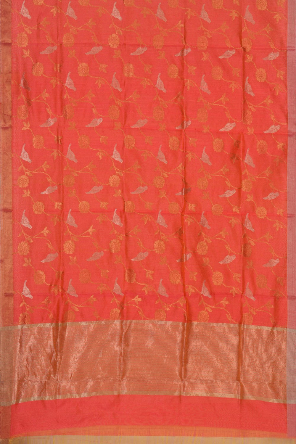 Chanderi Coral Peach Dupatta