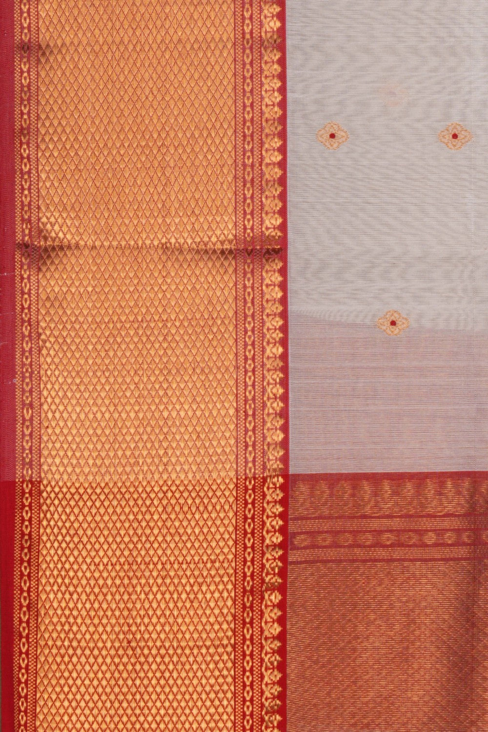 Image of Chanderi White Dupatta