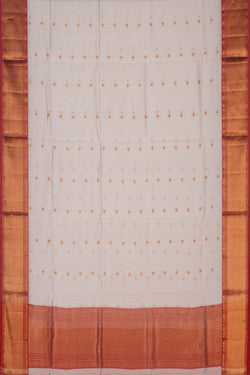 Image of Chanderi White Dupatta