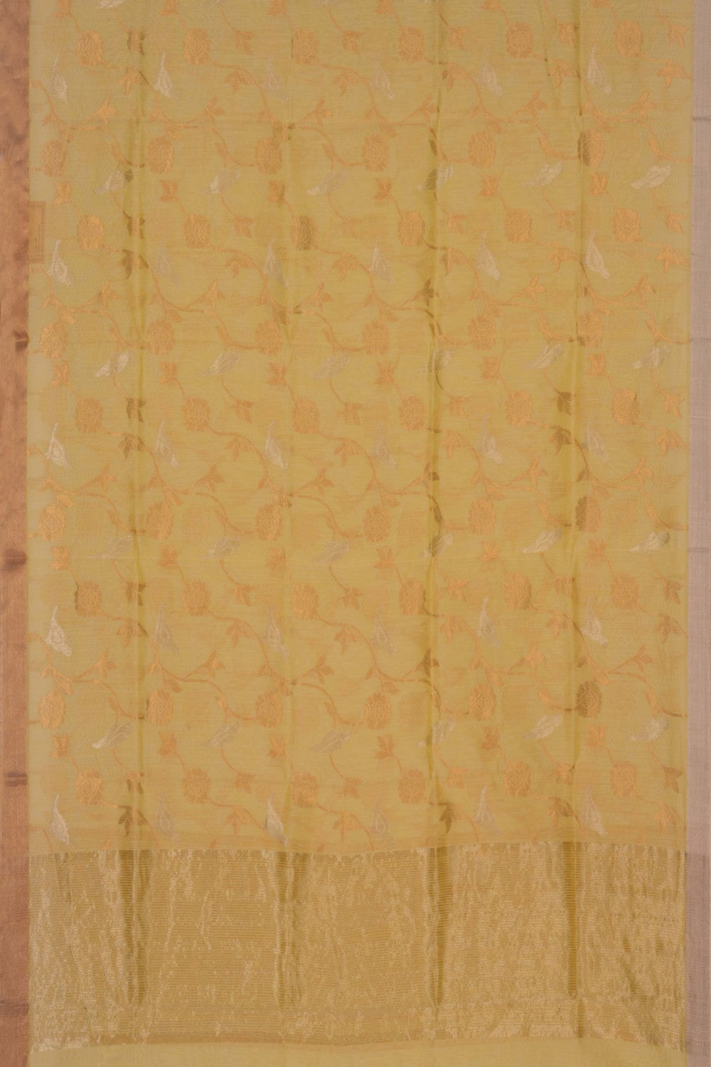 Chanderi Light Yellow Dupatta