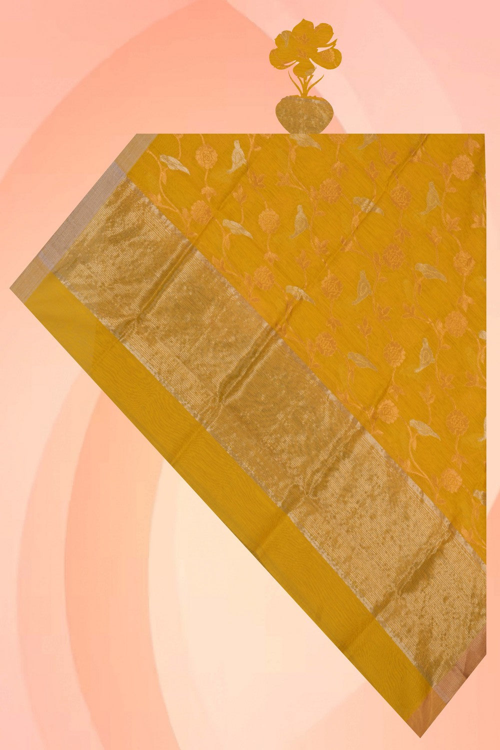 Chanderi Spring Yellow Dupatta