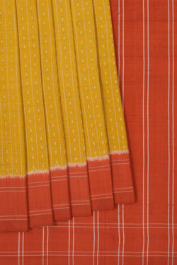 Image of Pochampally Ikat Silk Yellow Saree