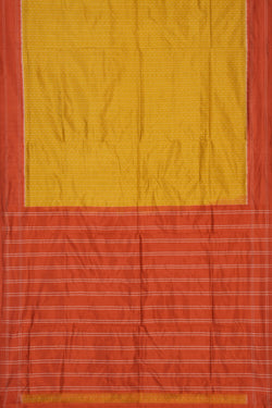 Image of Pochampally Ikat Silk Yellow Saree