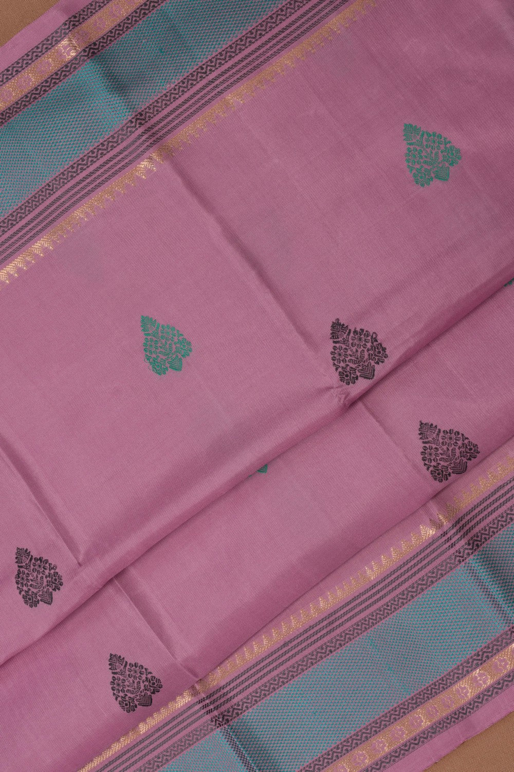 Kanchipuram Silk Moss Purple Saree