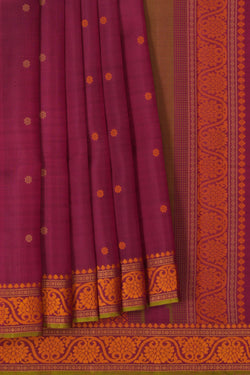 Image of Kanchipuram Silk Purple Saree