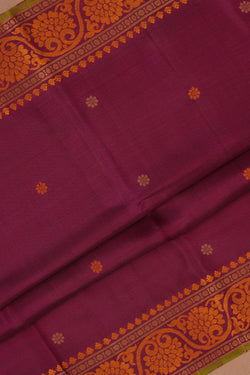 Image of Kanchipuram Silk Purple Saree