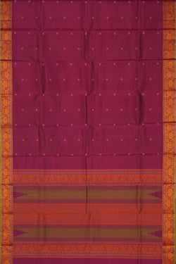 Image of Kanchipuram Silk Purple Saree