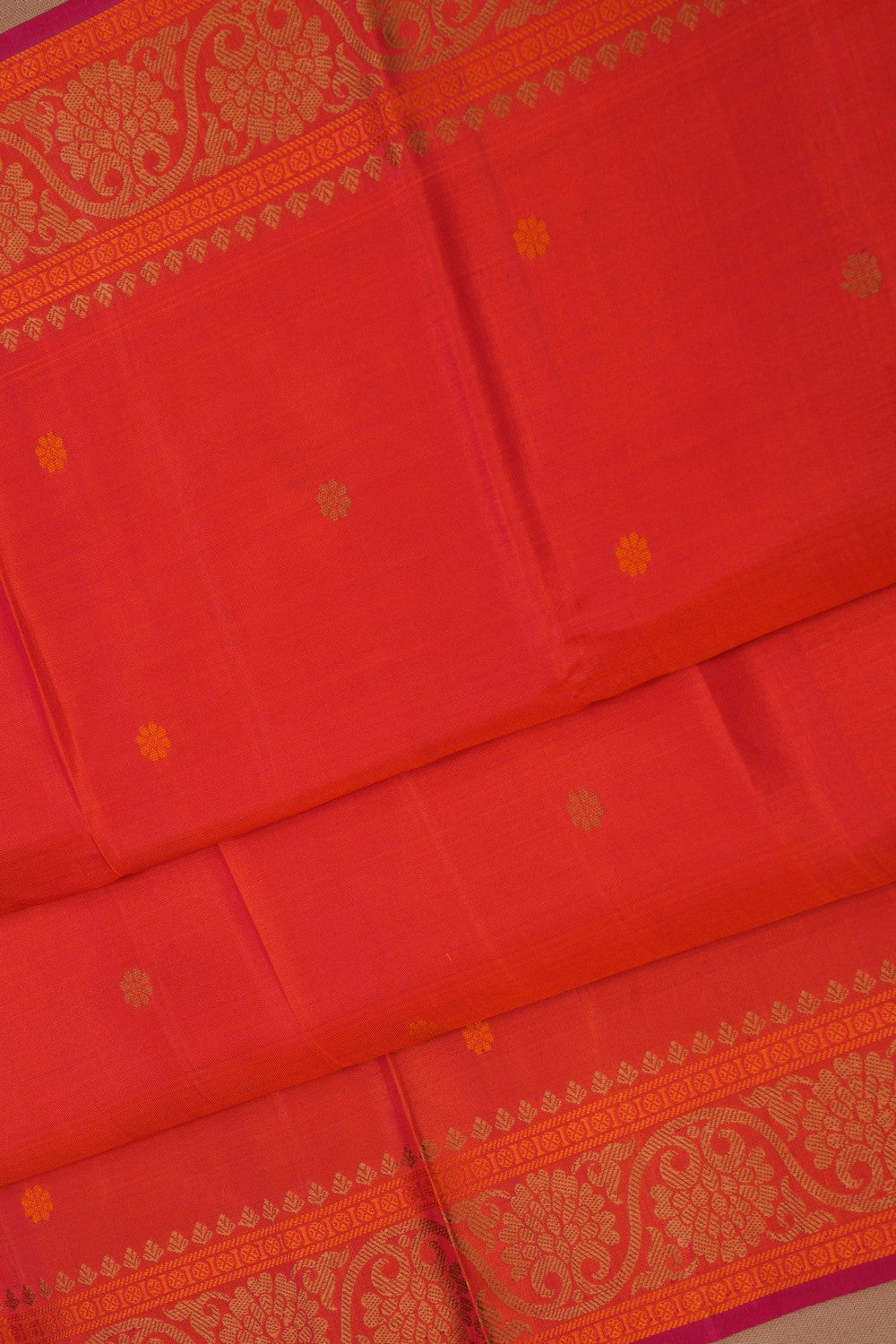 Kanchipuram Silk Fuchsia-Pink Saree