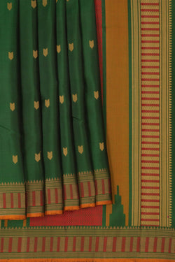 Image of Kanchipuram Silk Green saree