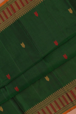 Image of Kanchipuram Silk Green saree