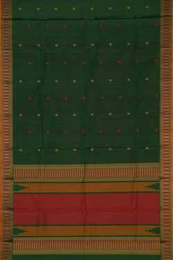 Image of Kanchipuram Silk Green saree