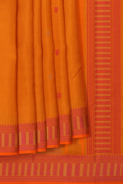 Image of Kanchipuram Silk Mustard Saree