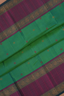 Image of Kanchipuram Silk Green saree