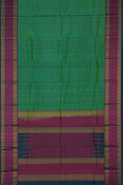 Image of Kanchipuram Silk Green saree