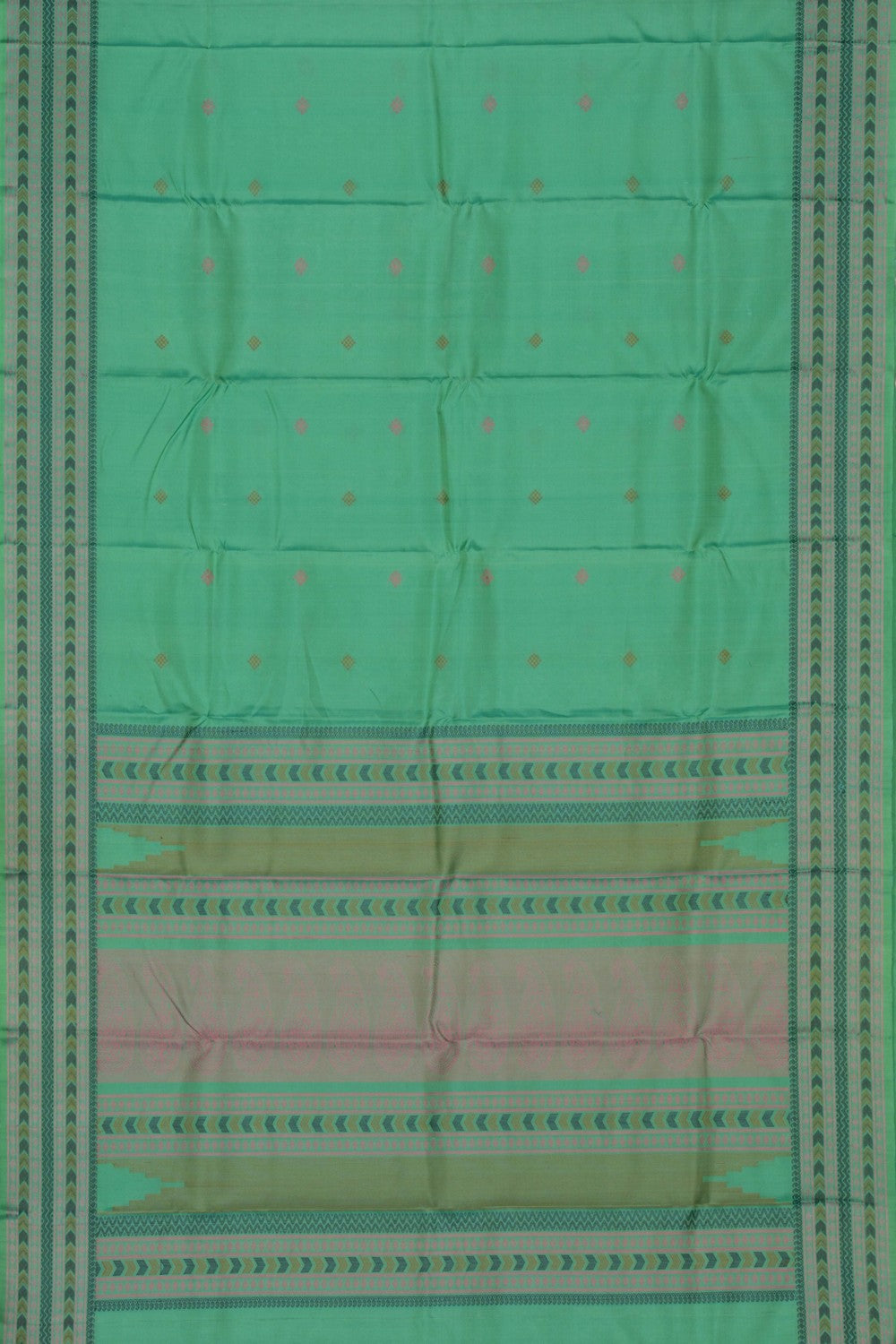 Image of Kanchipuram Silk Sea Green Saree