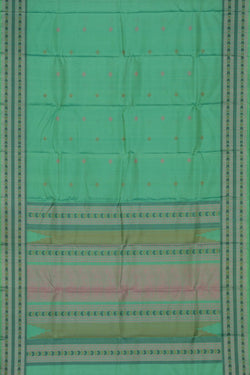 Image of Kanchipuram Silk Sea Green Saree