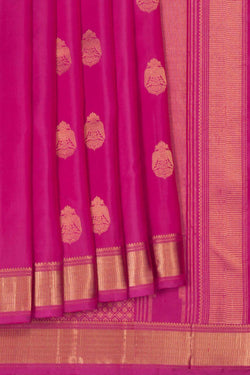 Image of Kanchipuram Silk Pink Saree