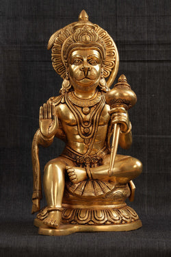 Image of Brass Lord Hanuman Statue