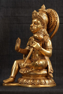Image of Brass Lord Hanuman Statue