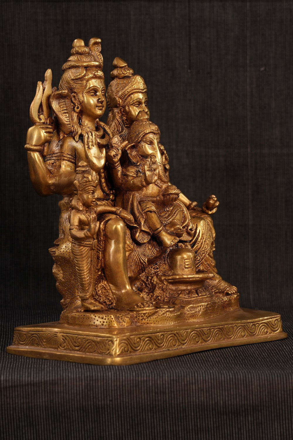 Image of Brass Shiva Parivar statue