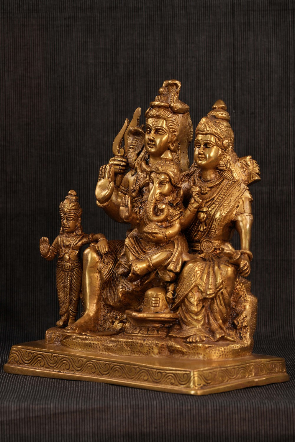 Image of Brass Shiva Parivar statue
