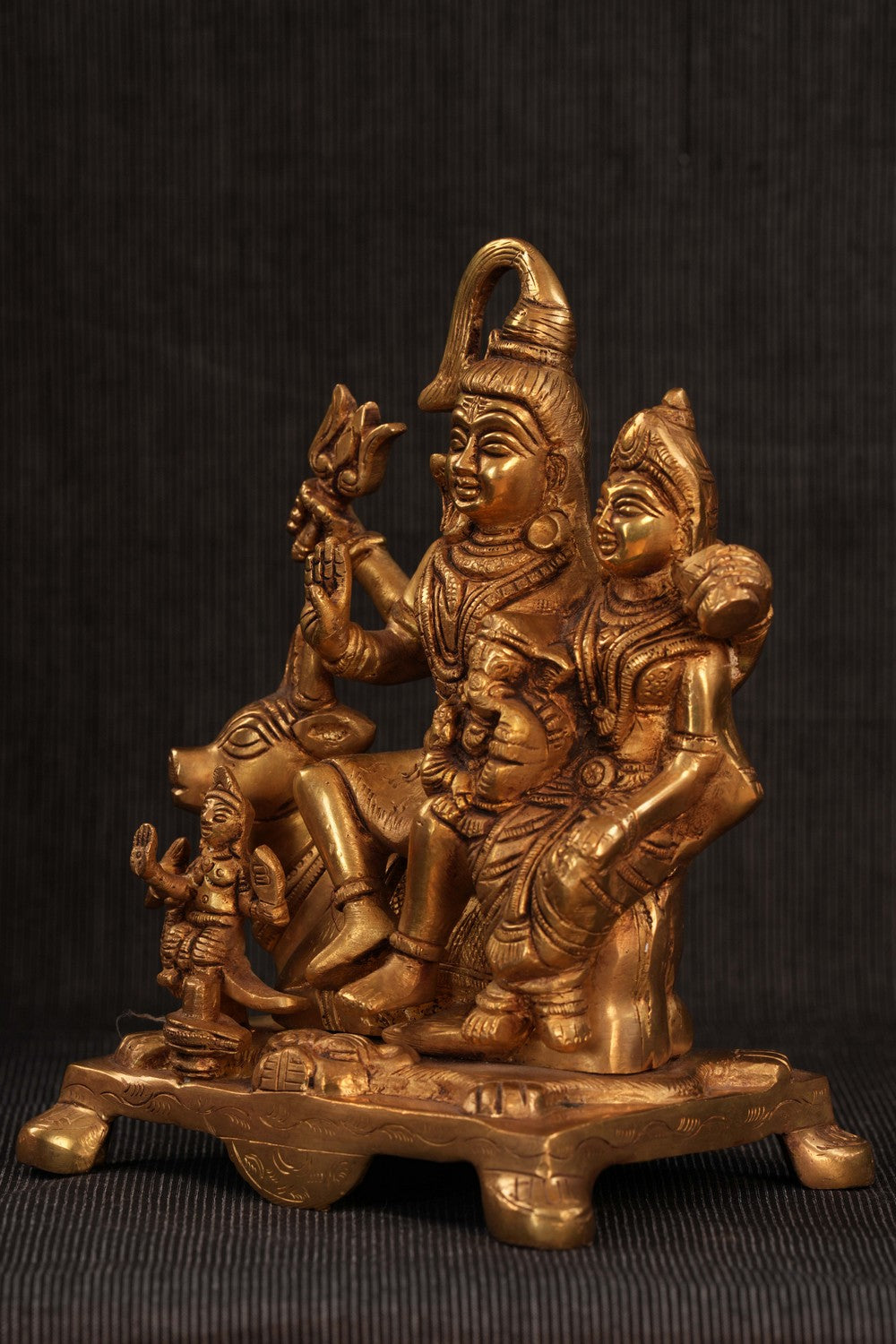 Image of Brass Shiva Parivar statue