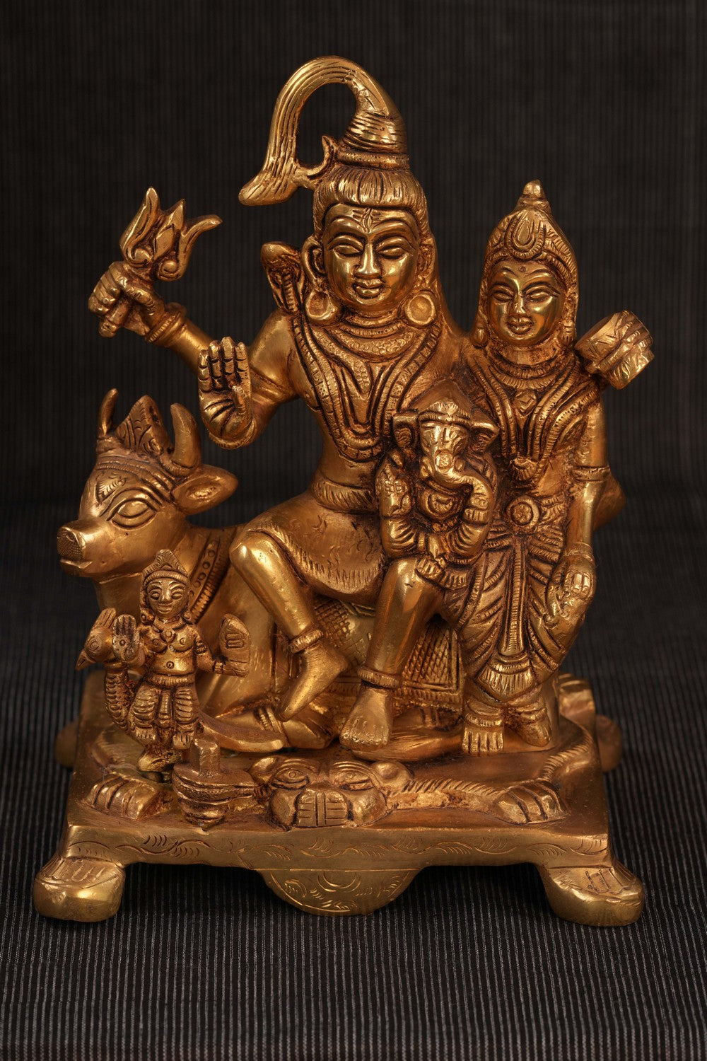 Image of Brass Shiva Parivar statue