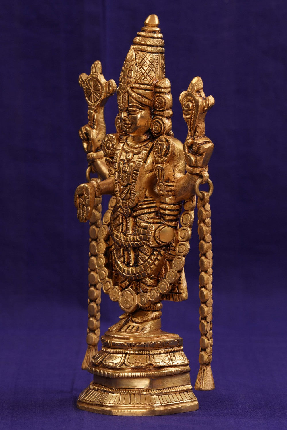 Balaji Auspicious Holy Symbol Namam Shankh Chakra in Brass
