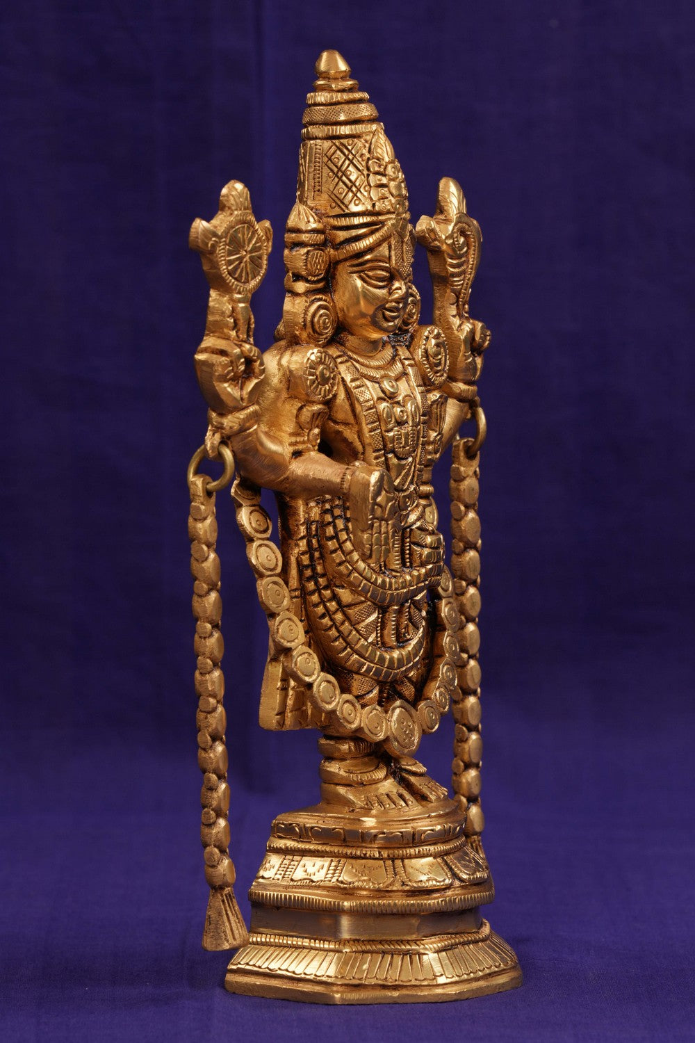 Balaji Auspicious Holy Symbol Namam Shankh Chakra in Brass