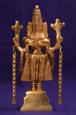 Image of Balaji Auspicious Holy Symbol Namam Shankh Chakra in Brass