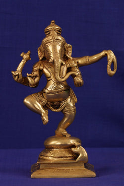 Image of Brass Dancing Ganesha Sculpture
