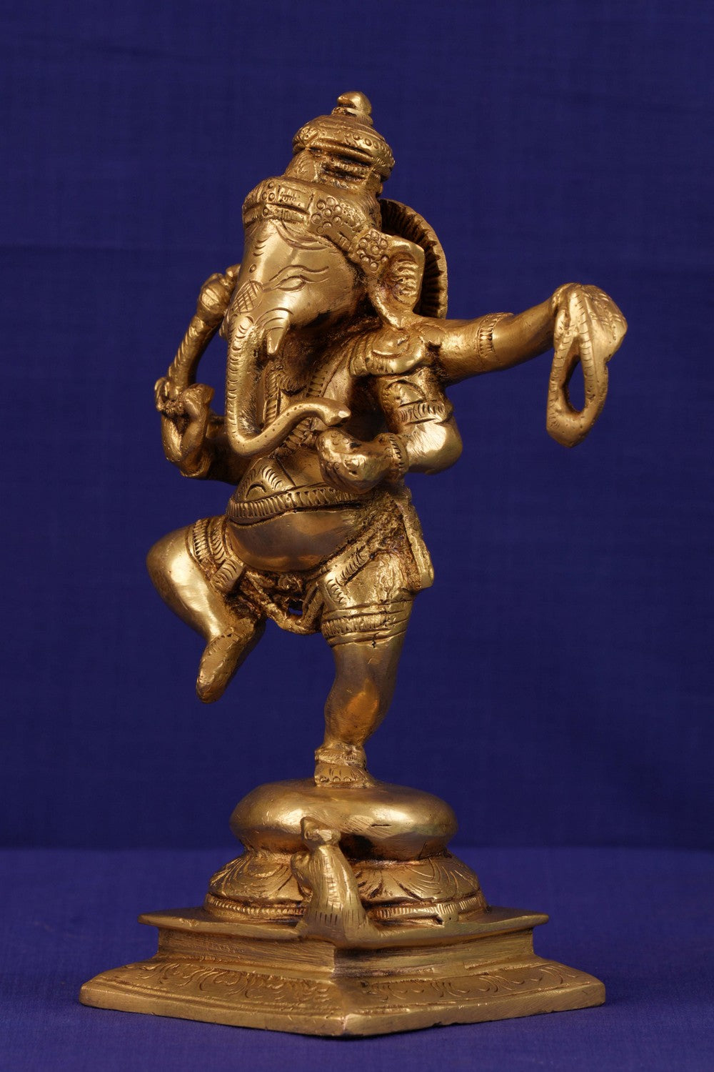 Brass Dancing Ganesha Sculpture